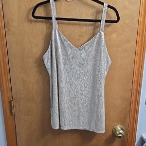 Maurices Gold Sequin Fitted Sleeveless Camisole